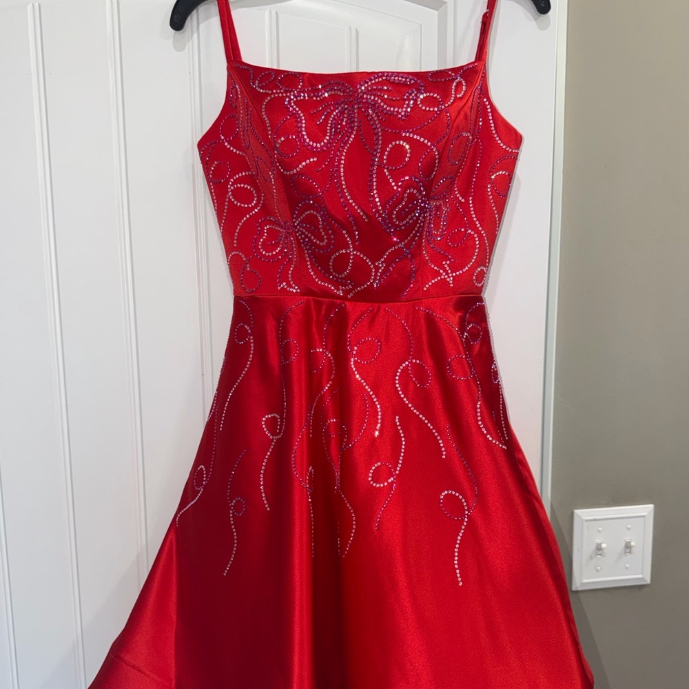 Stunning Red Formal Dress with Embellishments